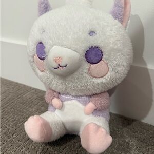 Cuddle Barn #Plushgoals Lavender & White Alpaca Llama Plush - Purple Eyes